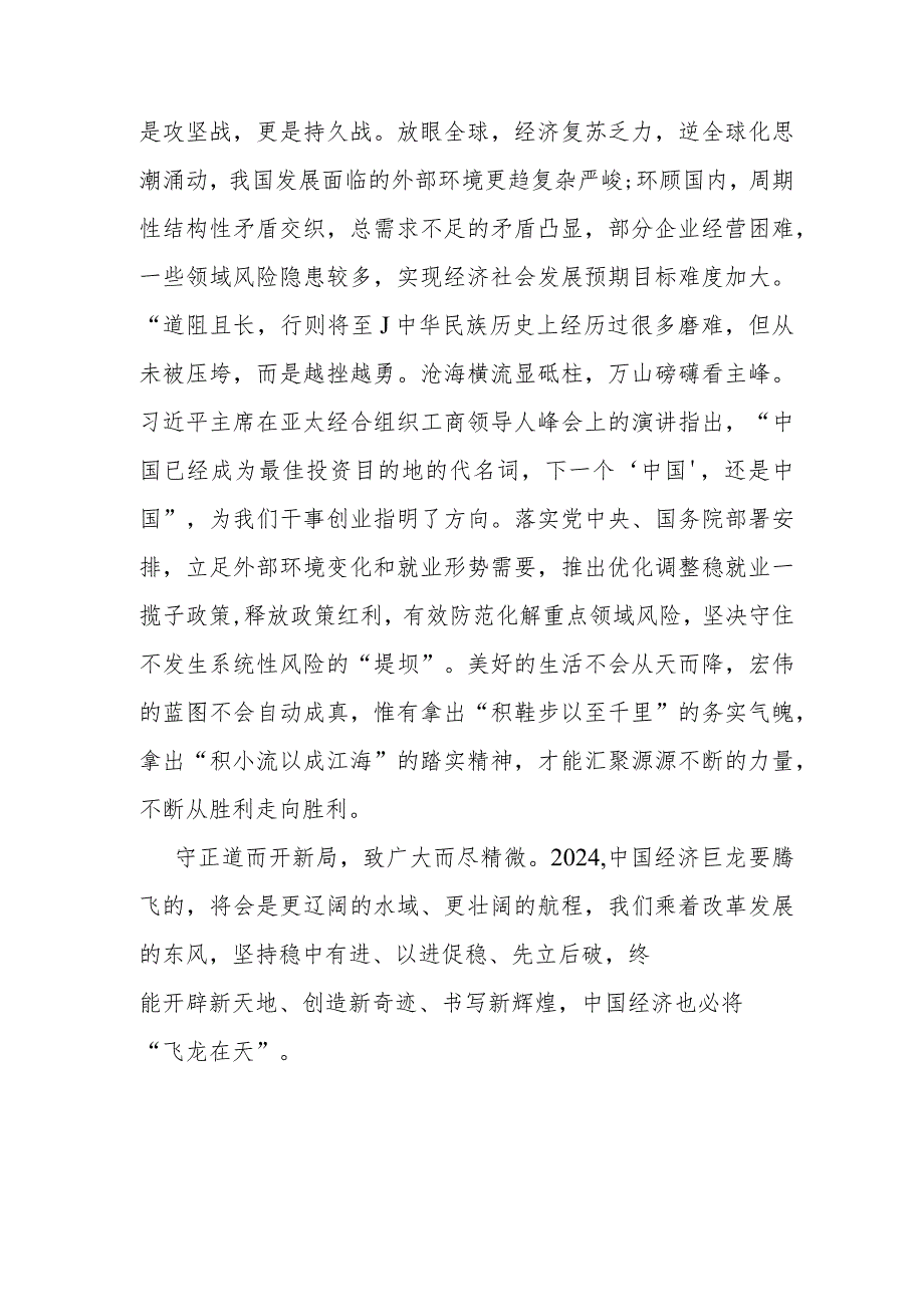 2024年中央经济工作会议学习心得体会研讨发言材料2篇文稿.docx_第3页