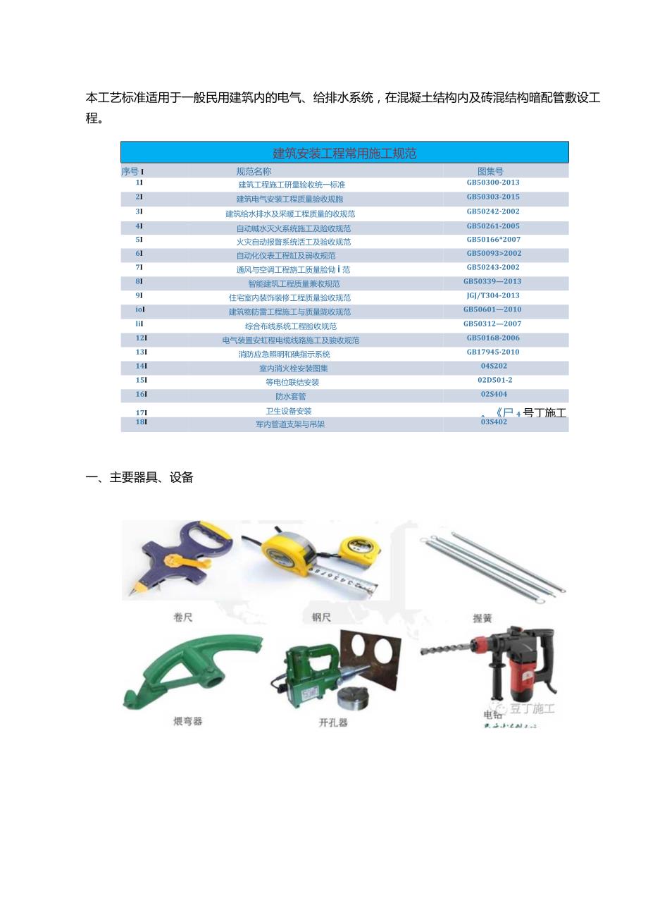 本工艺标准适用于一般民用建筑内的电气.docx_第1页