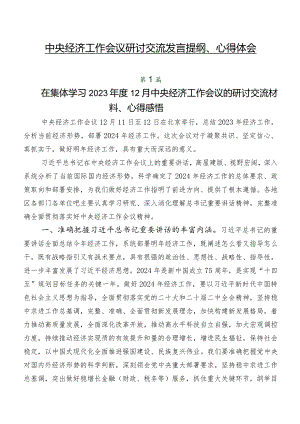 中央经济工作会议研讨交流发言提纲、心得体会.docx