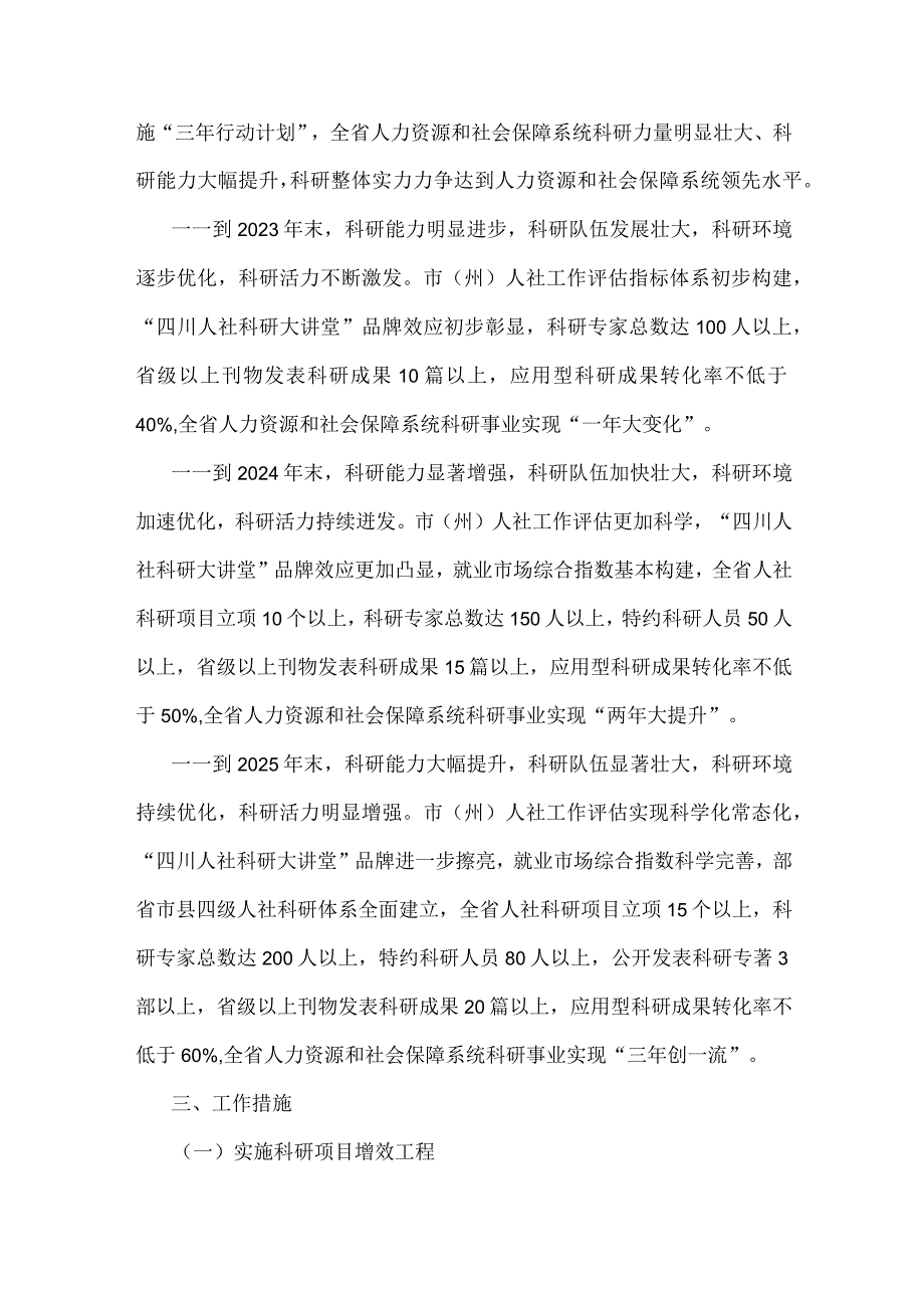 四川省人力资源和社会保障系统科学研究三年行动计划（2023－2025年）.docx_第2页