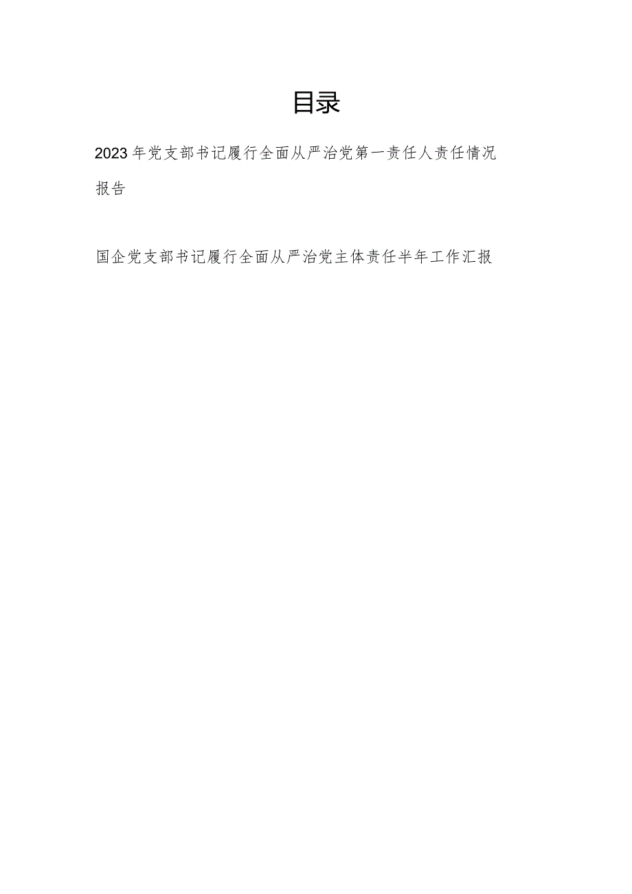 党支部书记2023年度履行全面从严治党第一责任人责任情况报告.docx_第1页