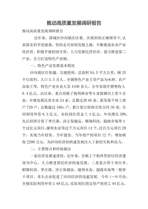 推动高质量发展调研报告.docx