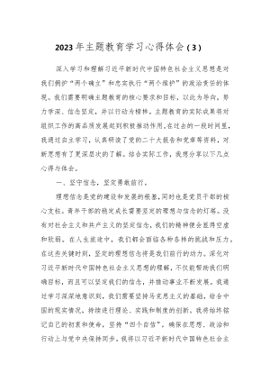 2023年主题教育学习心得体会（3）.docx