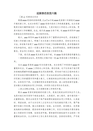 巡察表态发言六篇.docx