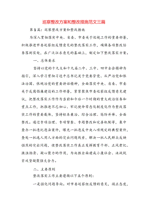 巡察整改方案和整改措施范文三篇.docx