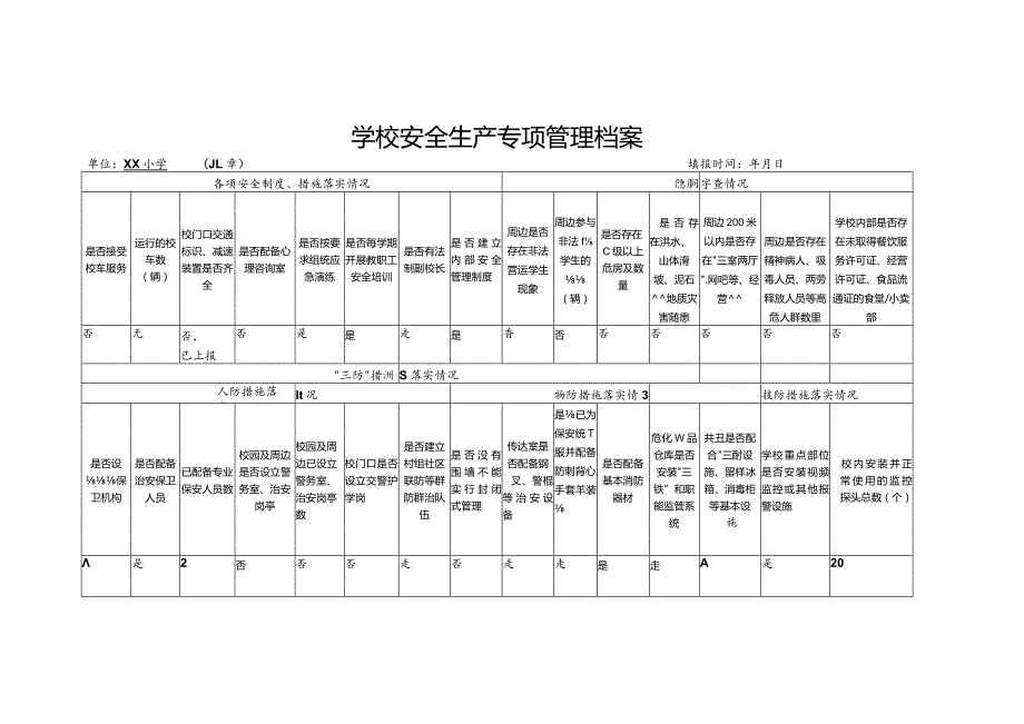 学校安全生产专项管理档案.docx_第1页