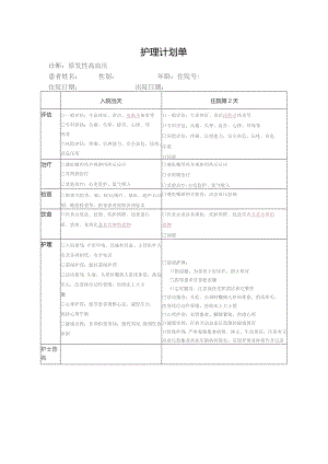 原发性高血压护理记录单.docx