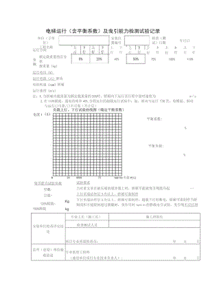 电梯运行（含平衡系数）及曳引能力检测试验记录.docx