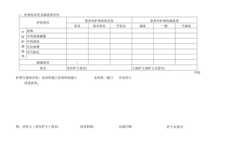 外感发热（上呼吸道感染）中医护理效果评价表.docx_第3页