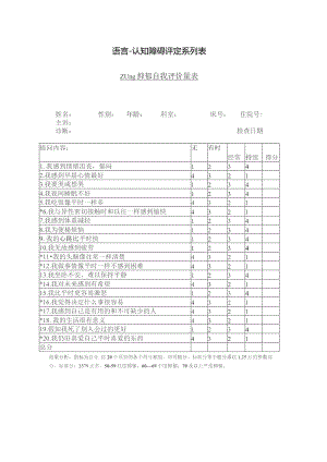 康复医学科ZUNG抑郁自我评价表.docx