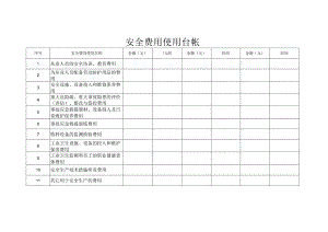 安全费用使用台账.docx