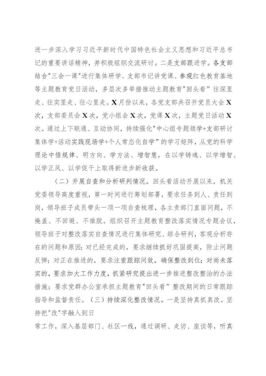 主题教育整改落实回头看工作报告（2300字总结）.docx_第2页