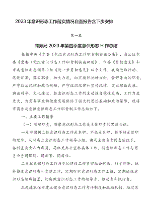 2023年意识形态工作落实情况自查报告含下步安排.docx