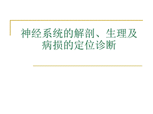 神经系统的解剖、生理及病损的定位诊断.ppt.ppt