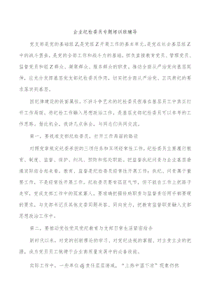 企业纪检委员专题培训班辅导.docx