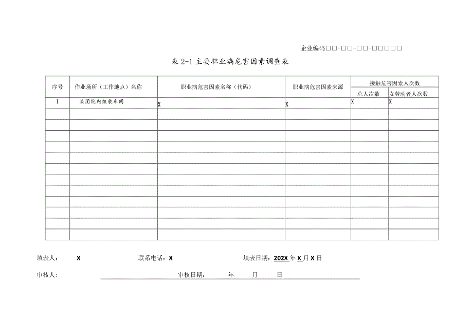 全国职业健康状况调查-用人单位调查表(（XX设备厂）.docx_第3页