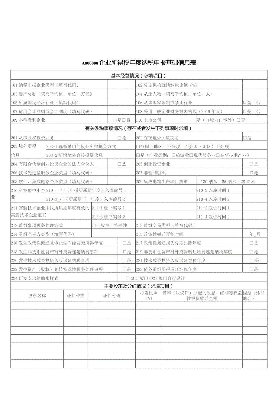 A06558《企业所得税年度纳税申报基础信息表》（A000000）.docx_第1页