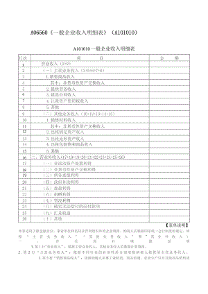 A06560《一般企业收入明细表》（A101010）.docx