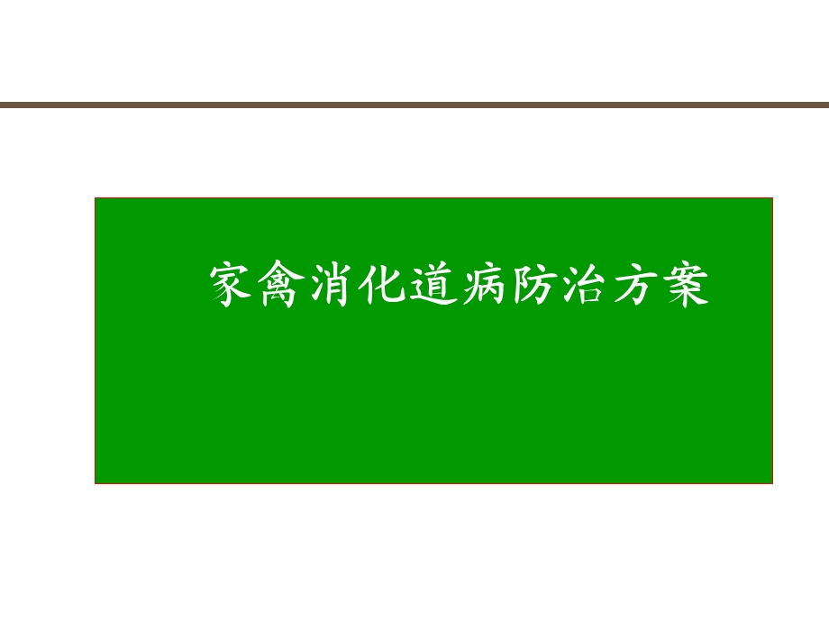 家禽消化道疾病防治方案.ppt_第1页