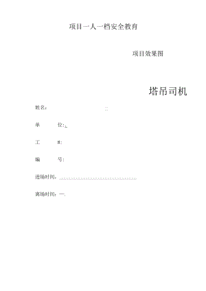 一人一档一套塔吊司机教育资料.docx