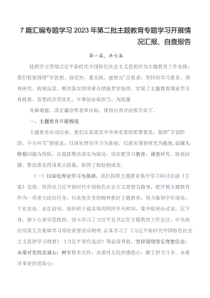 共七篇在深入学习贯彻第二批题主教育工作总结内含简报.docx