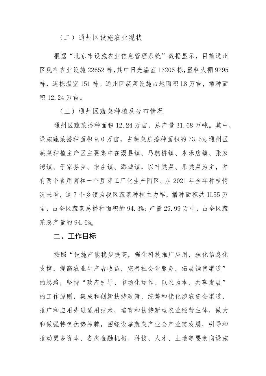 通州区2021-2022年设施蔬菜产业集群建设实施方案.docx_第2页