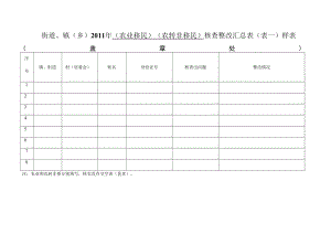 街道、镇乡2011年农业移民农转非移民核查整改汇总表表一样表.docx