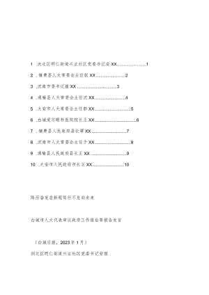 （10篇）白城市人大代表审议政府工作报告等报告发言材料汇编（分组、讨论、审议）.docx