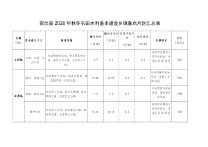 贺兰县2020年秋冬农田水利基本建设乡镇重点片区汇总表.docx