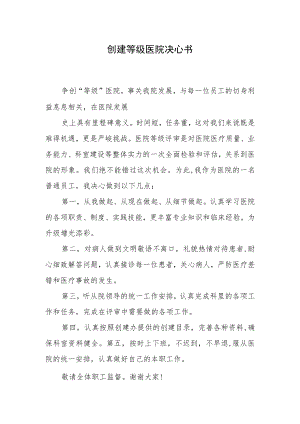 创建等级医院决心书.docx