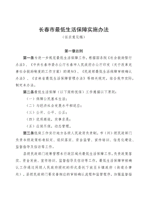 长春市最低生活保障实施办法.docx