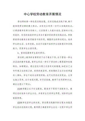 中心学校劳动教育开展情况.docx