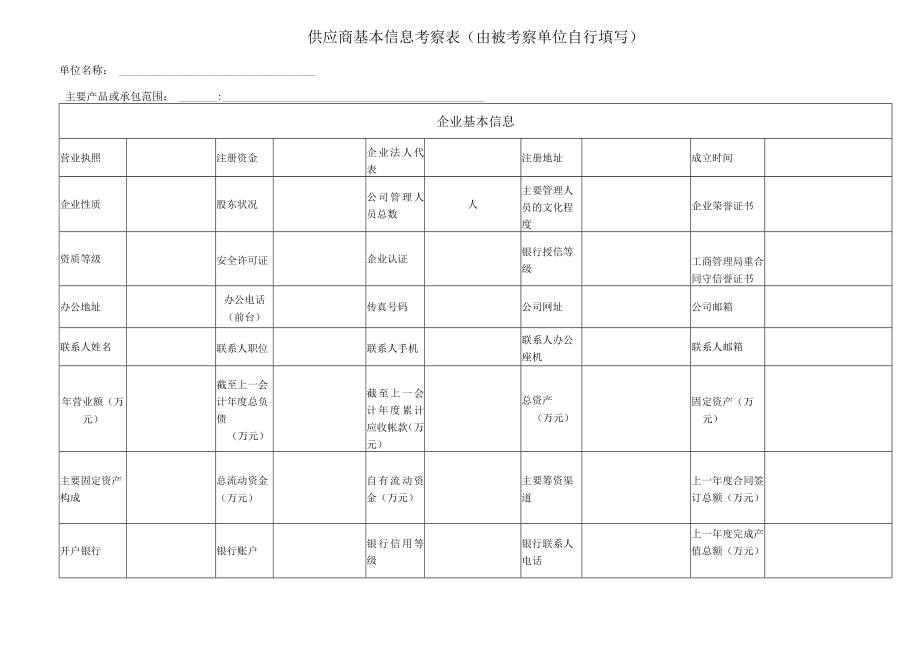 供应商基本信息考察表.docx_第1页