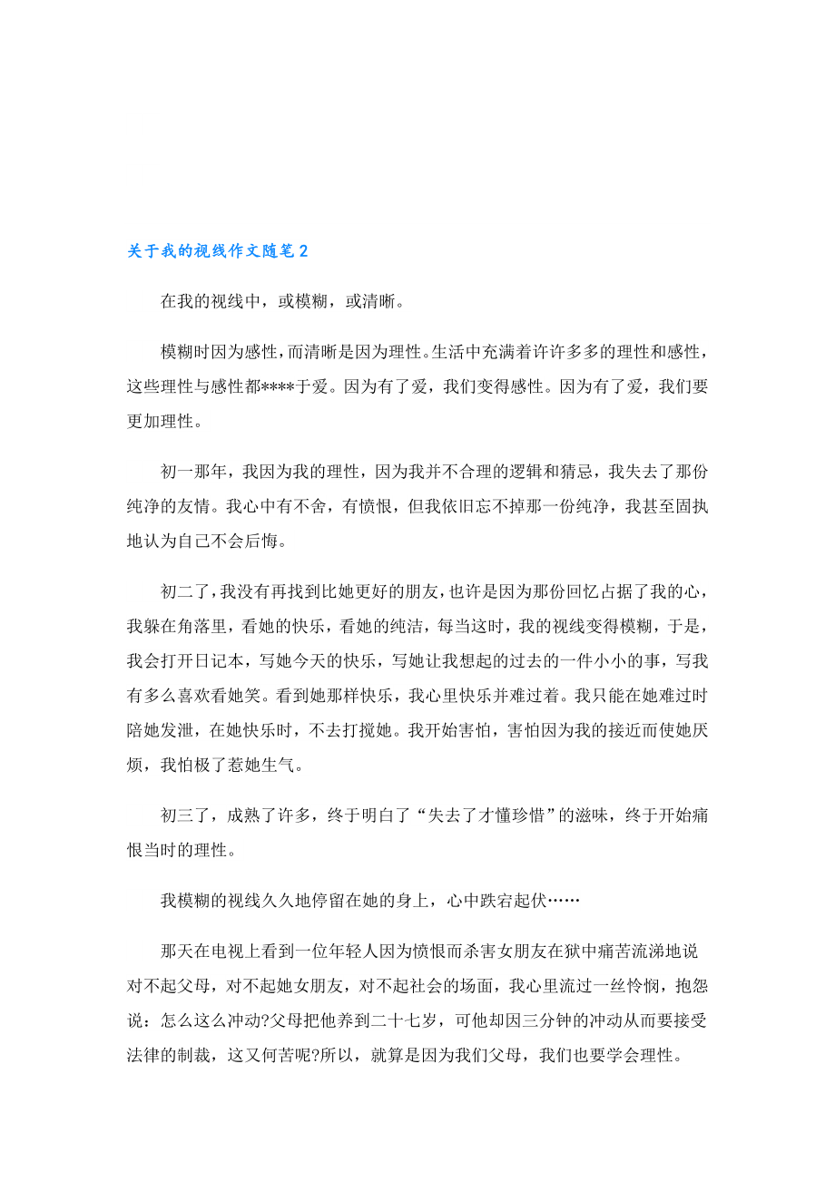 关于我的视线作文随笔五篇.doc_第2页