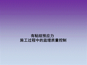 有粘结预应力.ppt