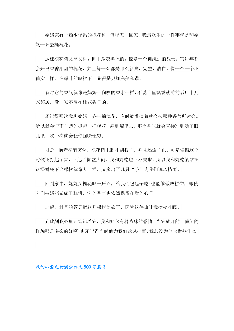 我的心爱之物满分作文500字6篇.doc_第2页