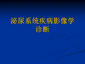 泌尿系统疾病影像学诊断.ppt