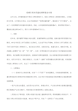 党建引领共同富裕调研报告对策.docx