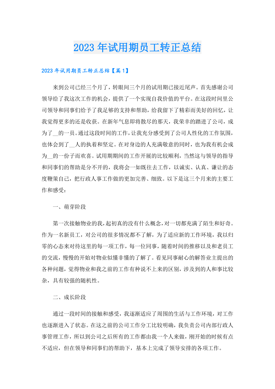 2023年试用期员工转正总结.doc_第1页