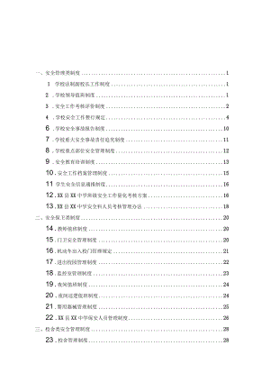 XX县XX中学安全类制度汇编（精品）.docx