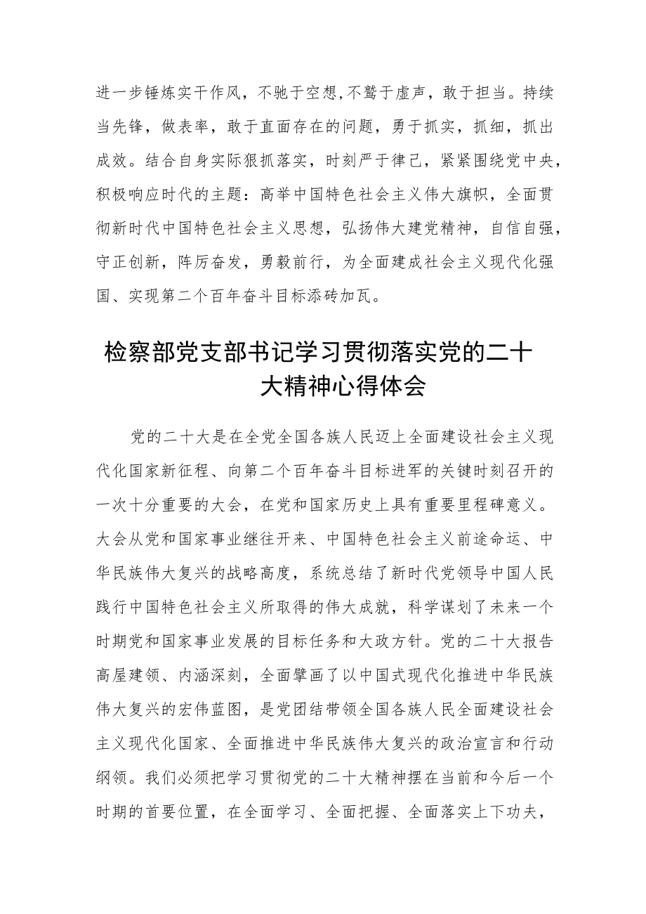 检察部干部学习党的二十大精神心得体会通用版(三篇).docx_第2页