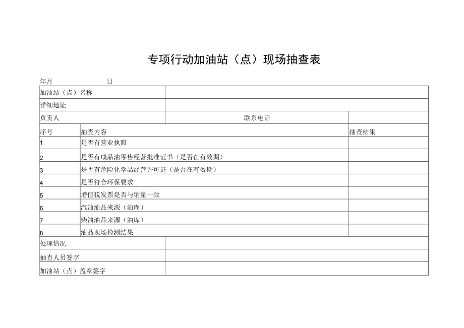 专项行动加油站（点）现场抽查表.docx_第1页