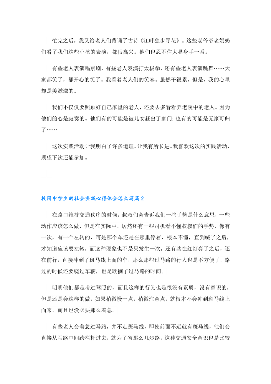 校园中学生的社会实践心得体会怎么写.doc_第2页