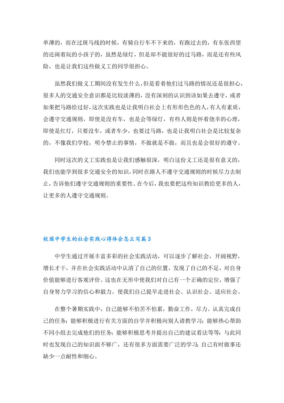 校园中学生的社会实践心得体会怎么写.doc_第3页