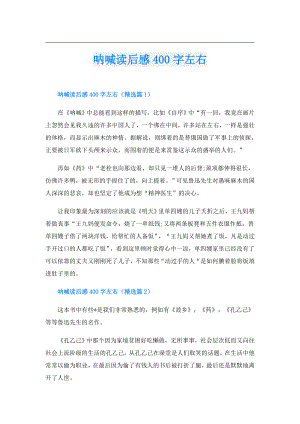 呐喊读后感400字左右.doc