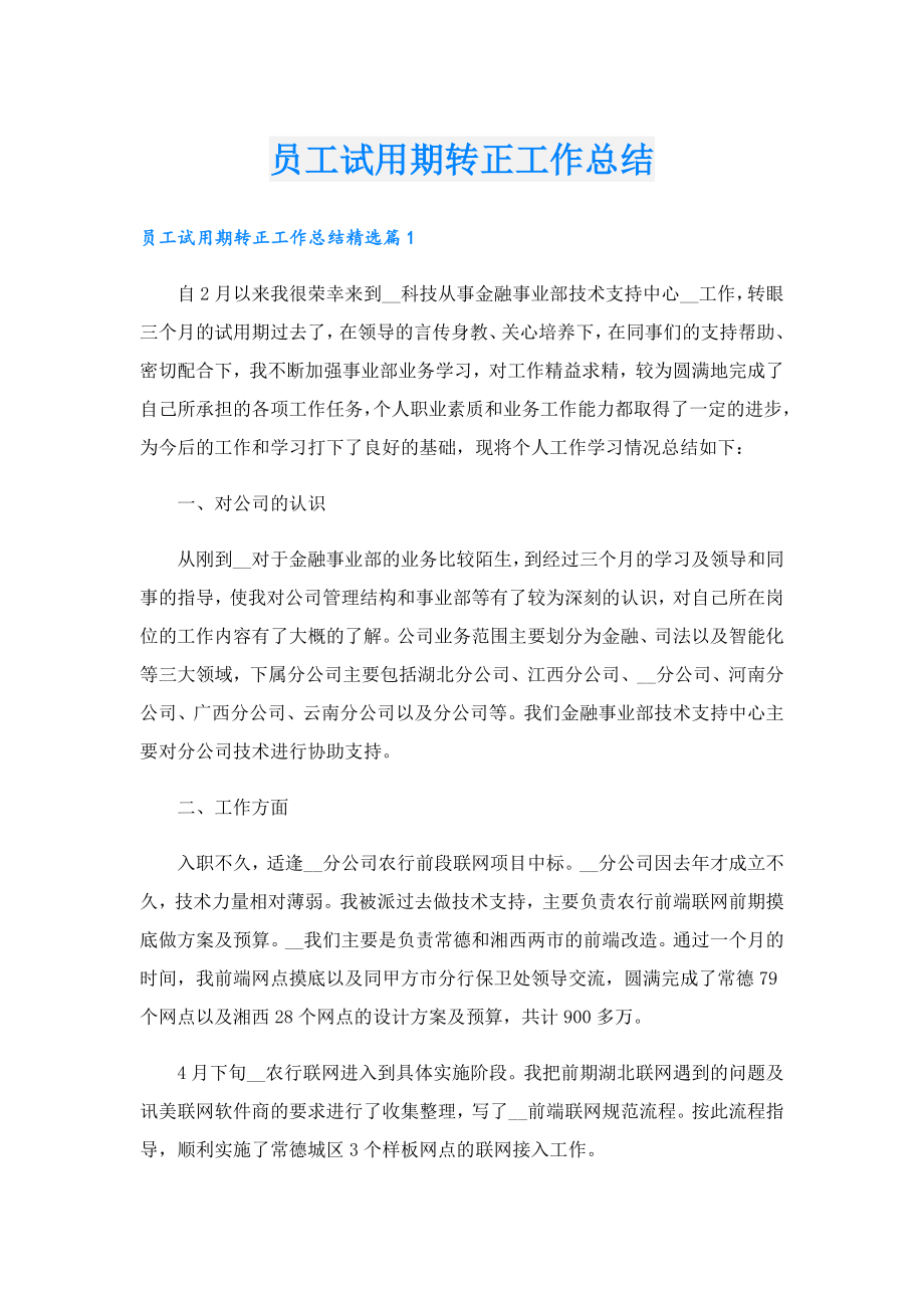 员工试用期转正工作总结.doc_第1页