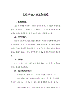 实验学校人事工作制度.docx