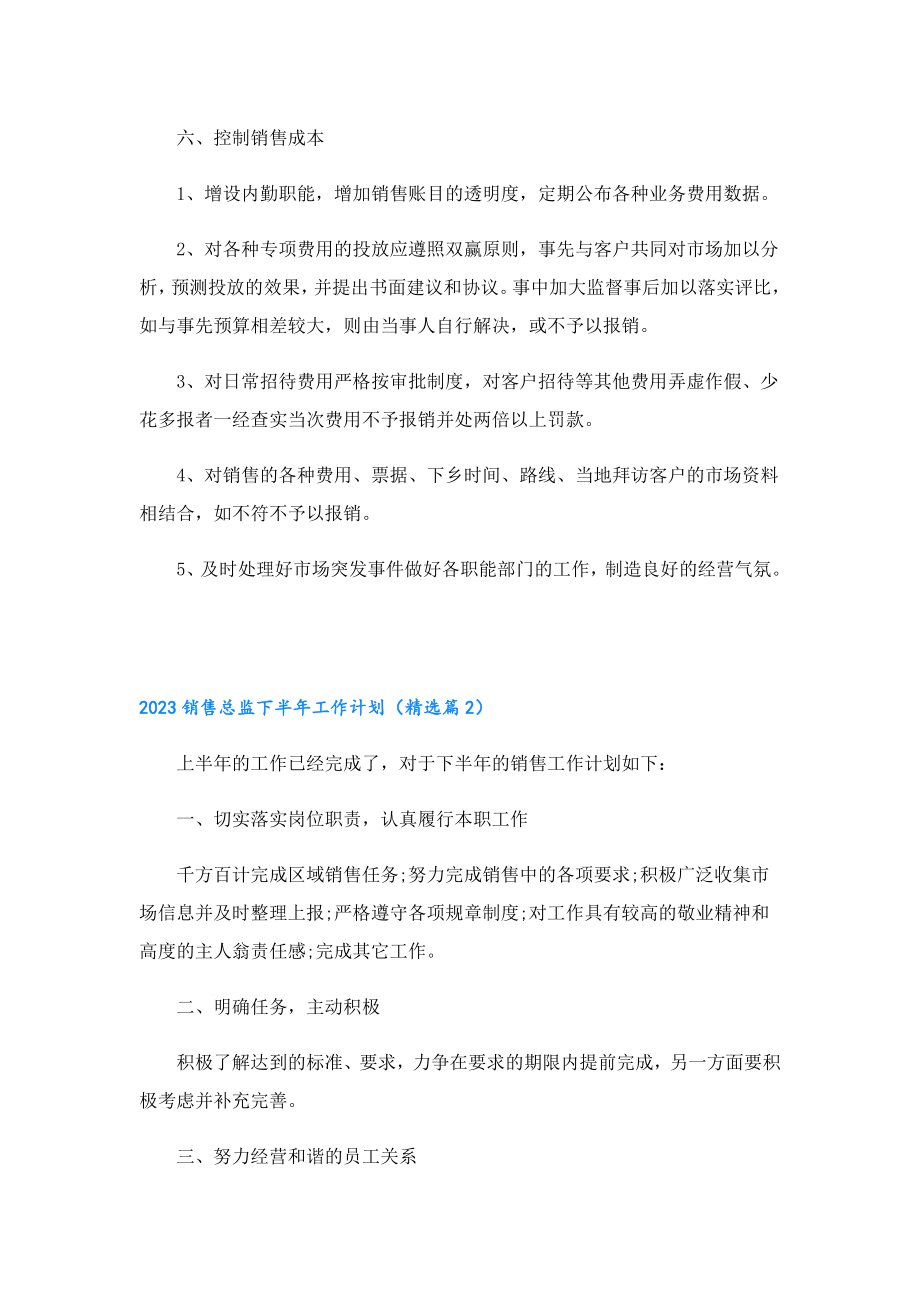 2023销售总监下半年工作计划.doc_第3页