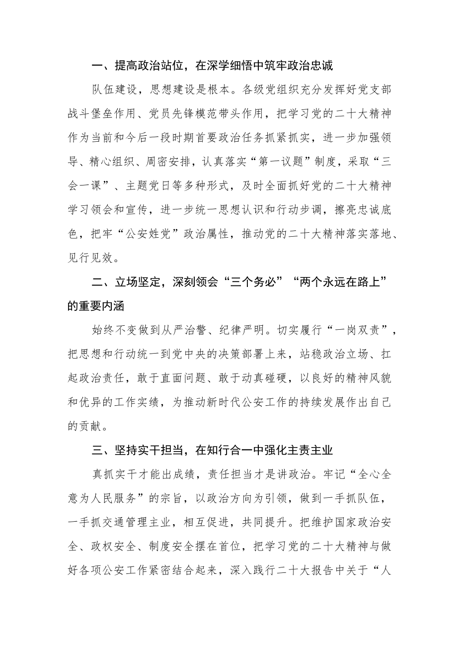 警察学习贯彻党的二十大精神心得感悟十篇 - 副本.docx_第3页