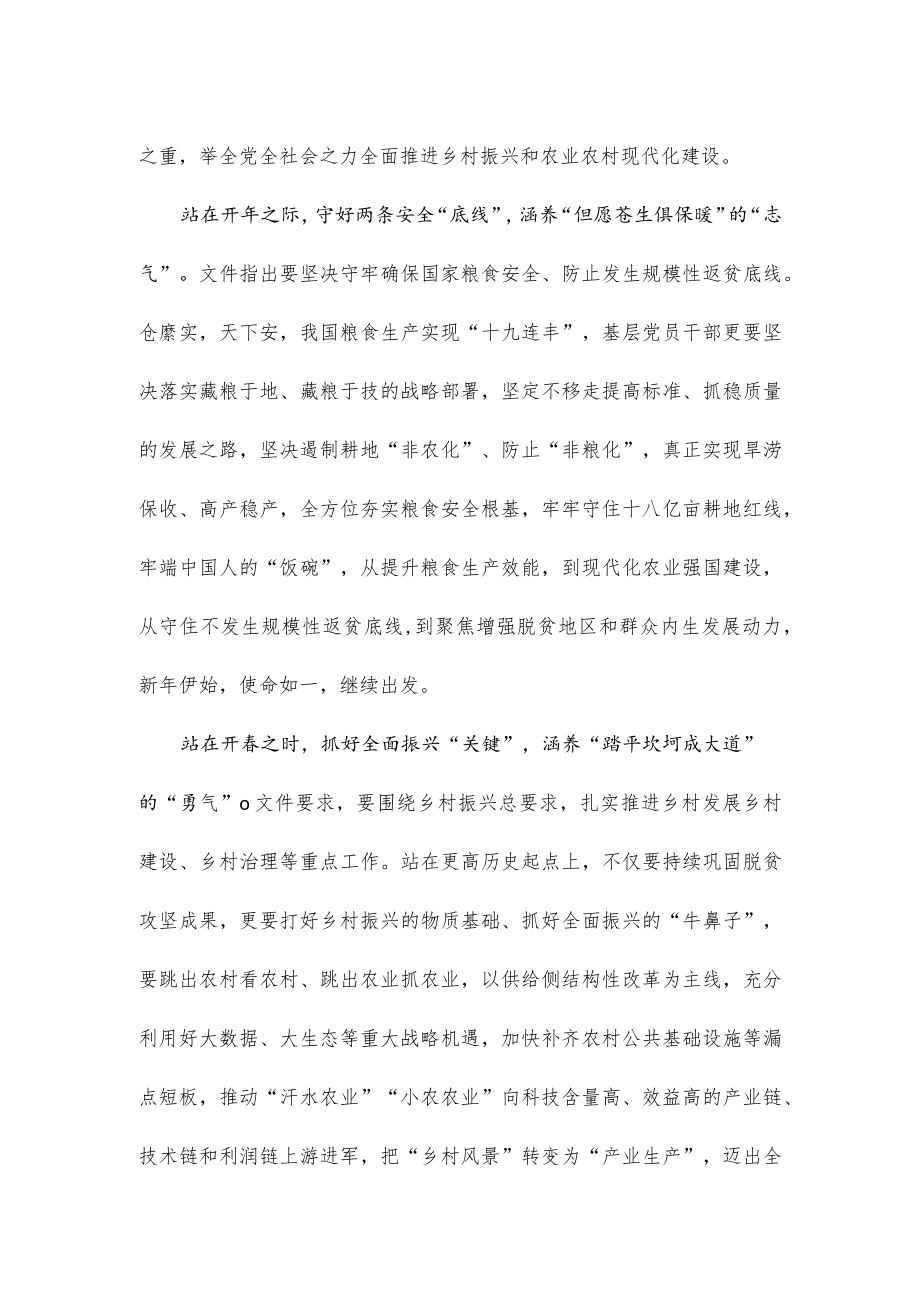 学习贯彻2023年中央一号文件心得体会.docx_第2页